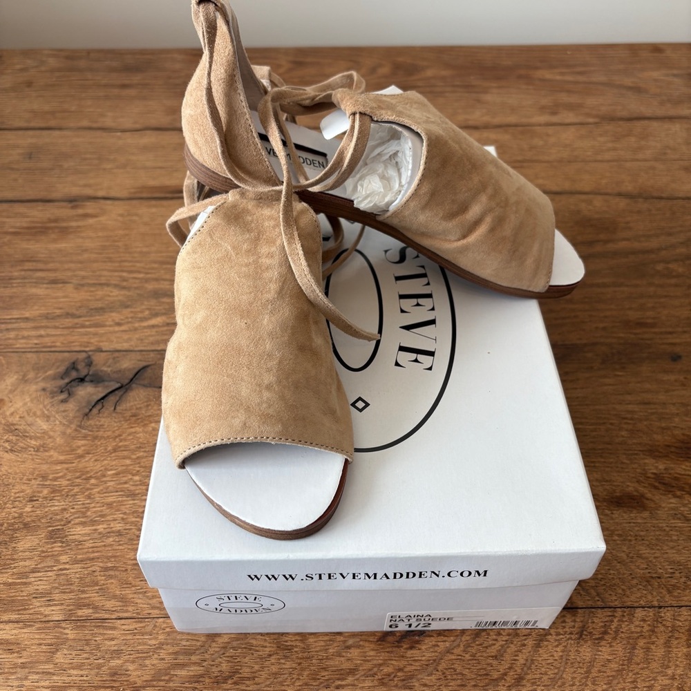 Steve Madden Tan Suede Women's Sandals